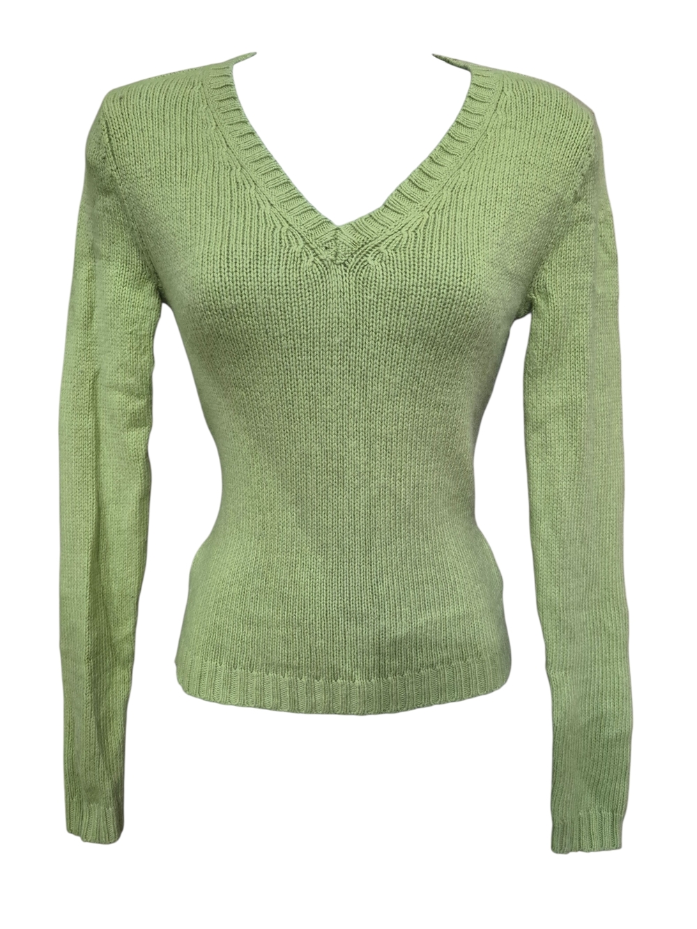 Old Navy Light Green V-Neck Sweater